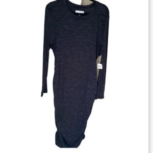 And now this dress heather gray ribbed knit soft cinch sides stretch 3x‎ NEW